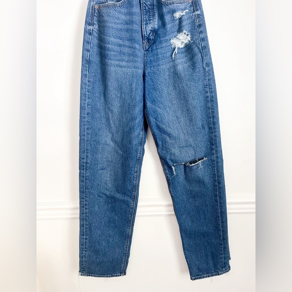 SOLD Distressed Wide Leg Jeans - Picture 3 of 7